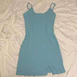 Baby Blue Body Con Dress